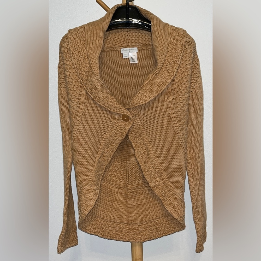 Coldwater Creek Curved Cable Cardigan